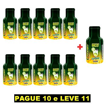 FORSEXY GEL HOT COMESTÍVEL - CAIPIRINHA - 30ML - KIT COM 11 UNIDADES