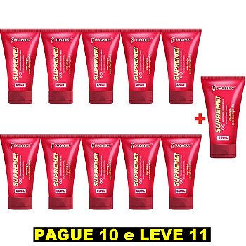 FORSEXY SUPREME! - LUBRIFICANTE PARA SEXO ANAL E VAGINAL - MORANGO - 60ML - KIT COM 11 UNIDADES