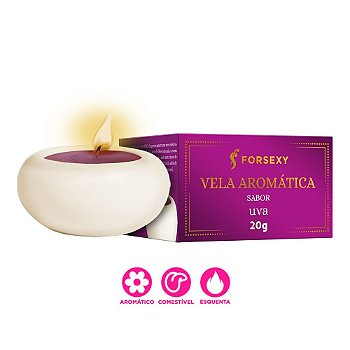 FORSEXY VELA AROMÁTICA BEIJÁVEL - SABOR UVA