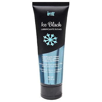 INTT LUBRIFICANTE BEIJÁVEL COM EFEITO DE REFRESCANTE 50 ML - AROMA ICE BLACK MENTOLADO