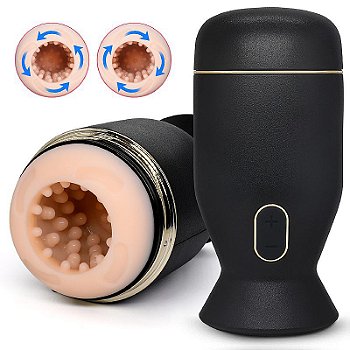 SOLO Automatic Rotating Penis Stimulator - MASTURBADOR LANTERNA RECARREGÁVEL - 6 MODOS DE ROTAÇÃO - 15,7CM