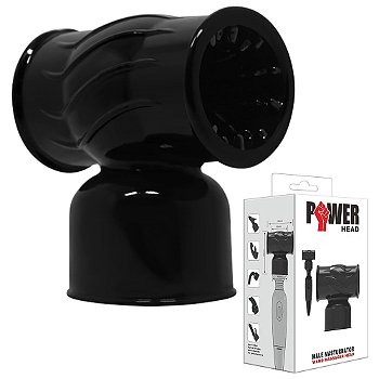 BAILE POWER HEAD MALE - Cabeça para Massageador Corporal com Túnel Texturizado para Masturbação Masculina