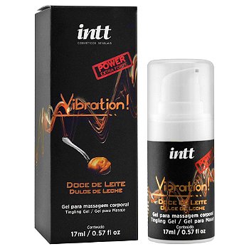 INTT VIBRATION POWER DOCE DE LEITE - GEL VIBRADOR LÍQUIDO EXTRA FORTE SABOR DOCE DE LEITE