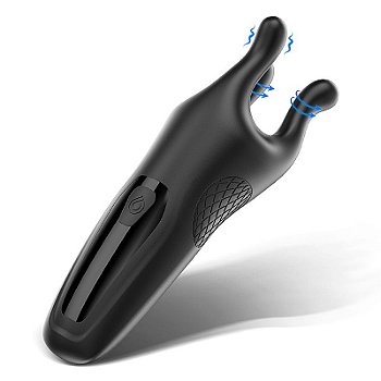S-Hande Trident - Vibrador recarregável para casal estimulador de mamilo, clitóris, glande e testículo