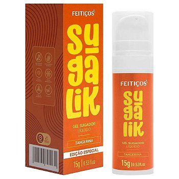Feitiços Sugalik - Sugador Pulsador Líquido 15G - aroma tangerina