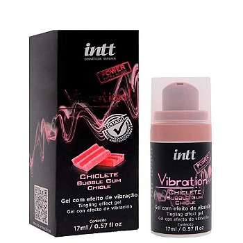 INTT VIBRATION POWER CHICLETE - GEL VIBRADOR LÍQUIDO EXTRA FORTE SABOR CHICLETE