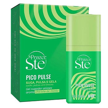 Intt Pico Pulse By Prazer Ste - Gel Sugador Multifuncional Unissex Beijável - aroma chiclete de menta