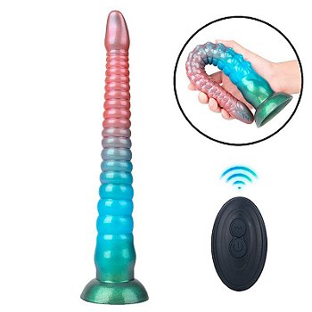 Alien Attack - Plug anal com vibração recarregável com controle remoto - 31,5 x 4,7cm