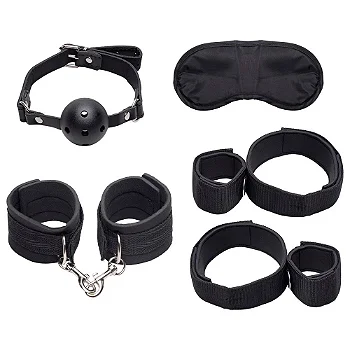 Kit sado mordaça bondage com 5 peças