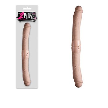 NANMA 2 PLAY - PÊNIS DUPLO COM 10 MODOS DE VIBRAÇÃO - 35 X 4 CM