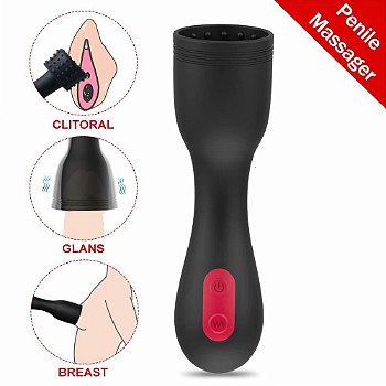 S-HANDE WAVINGLIGHT - MASTURBADOR PENIANO EM SILICONE AVELUDADO COM 9 MODOS DE VIBRAÇÃO - 14,4 X 3,7 CM