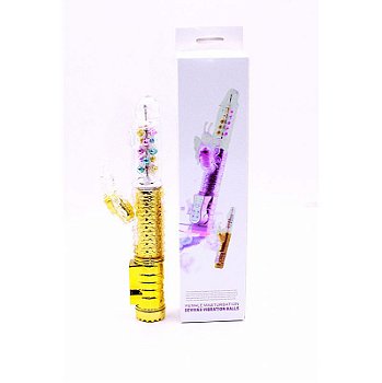 FEMALE MASTURBATION 2 - VIBRADOR JACK RABBIT VAI E VEM RECARREGÁVEL COM 8 NÍVEIS DE ROTAÇÃO E 36 DE ROTAÇÃO - COR DOURADO