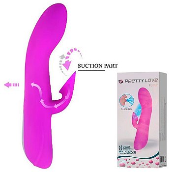 PRETTY LOVE FLIRT - SUGADOR DE CLITÓRIS VIBRADOR RECARREGÁVEL COM SISTEMA 12 MODOS DE SUCÇÃO