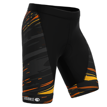 BERMUDA CICLISMO INFANTIL SÓDBIKE, PROTEÇÃO SOLAR 30, FORRO GEL E ESPUMA MISTO, FLUOR