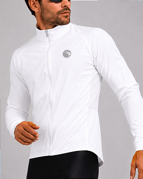 CORTA VENTO CICLISMO MASCULINA SÓDBIKE, 3 BOLSOS, ZIPER FULL, BRANCO