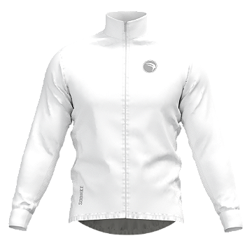 CORTA VENTO CICLISMO FEMININO SÓDBIKE, 3 BOLSOS, ZIPER FULL, BRANCO