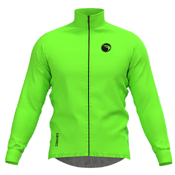 CORTA VENTO CICLISMO MASCULINA SÓDBIKE, 3 BOLSOS, ZIPER FULL, VERDE FLUOR