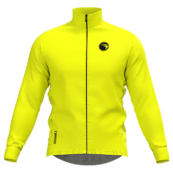 CORTA VENTO CICLISMO MASCULINA SÓDBIKE, 3 BOLSOS, ZIPER FULL, AMARELO FLUOR