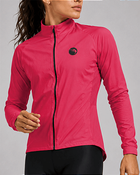 CORTA VENTO CICLISMO FEMININO SÓDBIKE, 3 BOLSOS, ZIPER FULL, PINK FLUOR