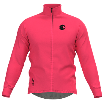 CORTA VENTO CICLISMO FEMININO SÓDBIKE, 3 BOLSOS, ZIPER FULL, PINK FLUOR