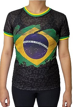 CAMISETA FEMININA BRASIL DRY CASUAL