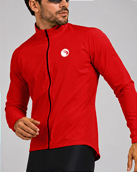 CORTA VENTO CICLISMO MASCULINO SÓDBIKE, 3 BOLSOS, ZIPER FULL, VERMELHO