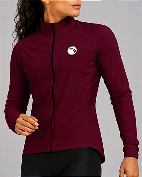 CORTA VENTO CICLISMO FEMININO SÓDBIKE, 3 BOLSOS, ZIPER FULL, MARSALA