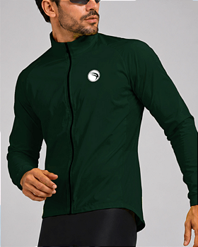 CORTA VENTO CICLISMO MASCULINO SÓDBIKE, 3 BOLSOS, ZIPER FULL, VERDE BANDEIRA