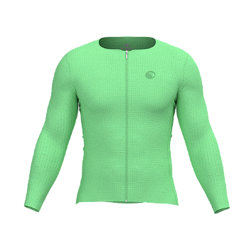 Camisa Ciclismo Confort Aero Verde Manga Longa