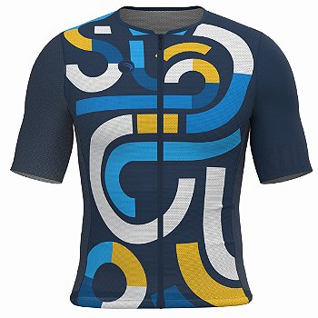 CAMISA CICLISMO UNISSEX EXTREME SÓDBIKE, ZIPER FULL, CORTE LASER, AZUL