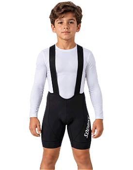 BRETELLE INFANTIL CICLISMO ELITE SÓDBIKE, FORRO GEL E ESPUMA MISTO