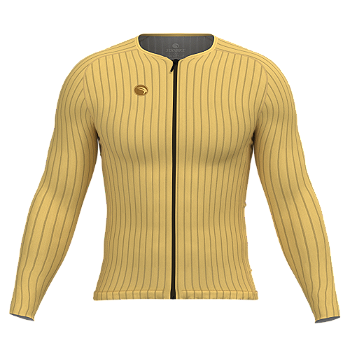 CAMISA CICLISMO UNISSEX MAX SÓDBIKE, ZIPER FULL, MANGA LONGA, CORTE LASER, AMARELO