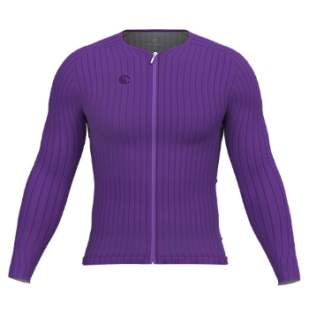 CAMISA CICLISMO UNISSEX MAX SÓDBIKE, ZIPER FULL, MANGA LONGA, CORTE LASER, ROXA