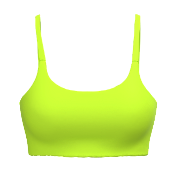 TOP Poliamida com bojo Amarelo Fluor