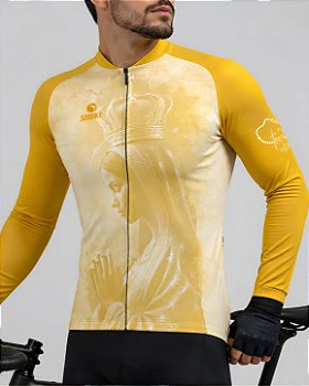 CAMISA CICLISMO MASCULINA SÓDBIKE,ZIPER FULL, NOSSA SENHORA LONGA