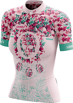 CAMISA CICLISMO FEMININA SÓDBIKE, PROTEÇÃO SOLAR 20, ZIPER FULL