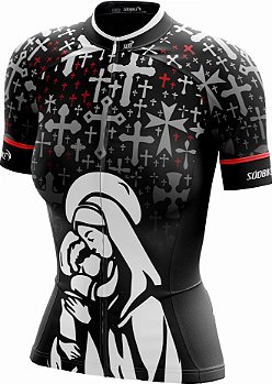 CAMISA CICLISMO FEMININA SÓDBIKE DRY, PROTEÇÃO SOLAR 20, NOSSA SENHORA