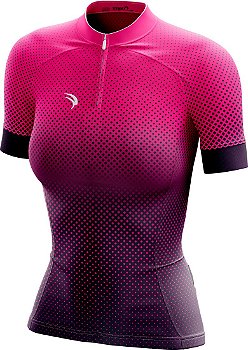CAMISA CICLISMO FEMININA SÓDBIKE DRY, PROTEÇÃO SOLAR 20, ZIPER CURTO