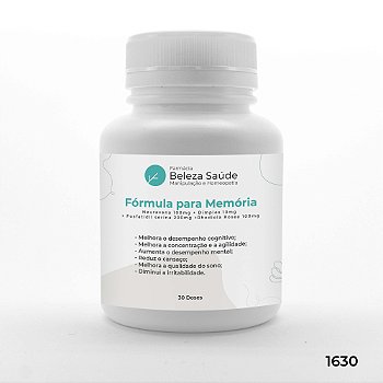 Cápsulas para Turbinar sua Memória, Inteligência, Foco e Concentração - 30 doses