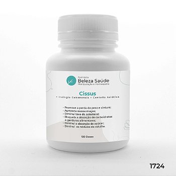 Cissus + Irvingia Gabonensis + Centella Asiática - 120 doses