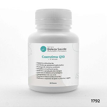 Coenzima Q10 + 3 Ativos - Antioxidante e Proteção Solar - 60 doses