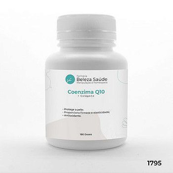 Coenzima Q10 + Colágeno - Firmeza e Elasticidade da Pele - 180 doses