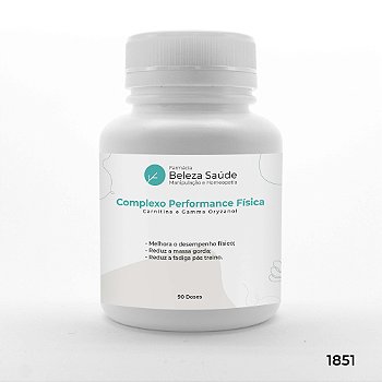 Complexo Performance Física - Carnitina e Gamma Oryzanol - 90 doses