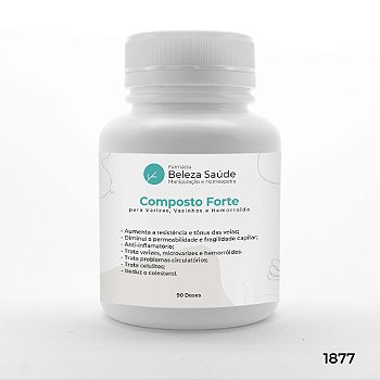 Composto Forte para Varizes Vasinhos Hemorroida - 90 doses