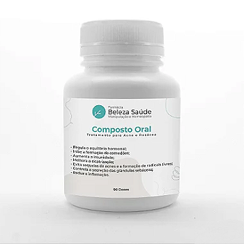 Composto Oral para Tratamento da Acne e Rosácea - 90 doses