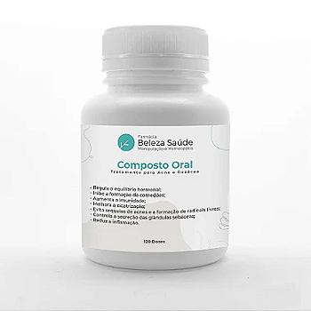 Composto Oral para Tratamento da Acne e Rosácea - 120 doses