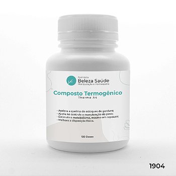 Composto Termogênico Thermo A4 - Acelera O Metabolismo - 120 doses