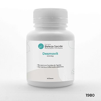 Desmovit 500mg : Hepatoprotetor Detox Hepático - 45 doses