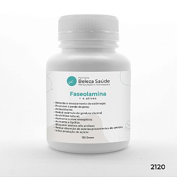 Faseolamina + 4 ativos - Reduz a absorção de carboidratos - 120 doses