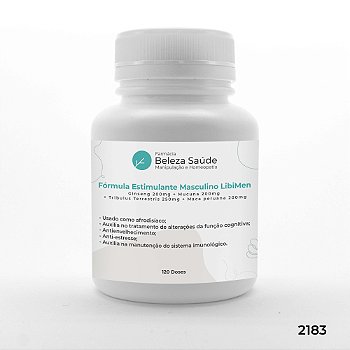 Fórmula Estimulante Masculino LibiMen : + Desempenho + Energia + Vontade - 120 doses